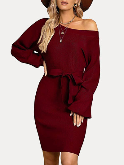 Tie-waist mini dress