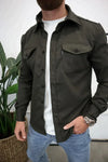 Jacket with button placket