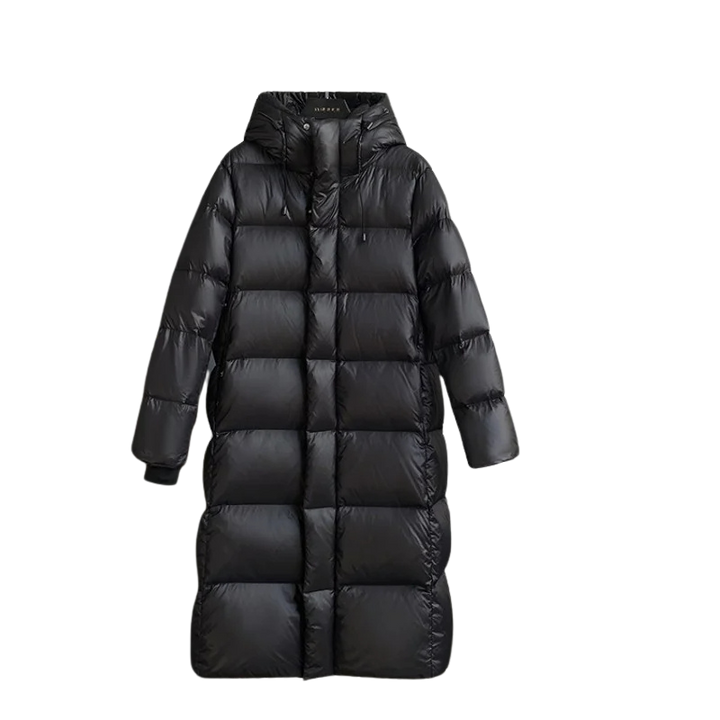 Thick puffer hooded down jacket