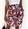 Modern High Waist Floral Irregular Slim Skirt