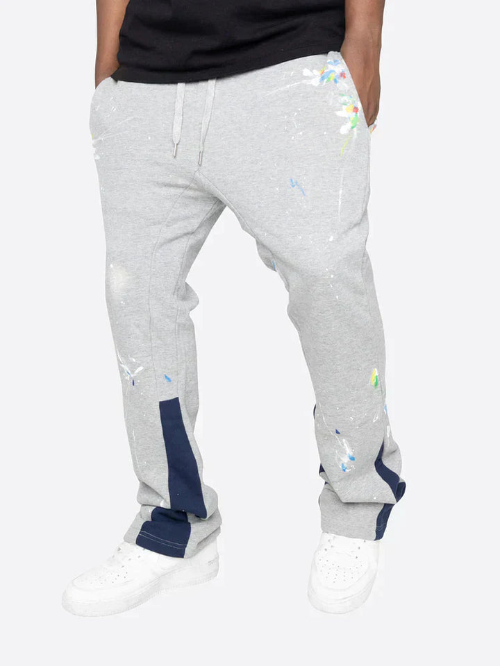 Colour splash flare sweatpants for relaxed days