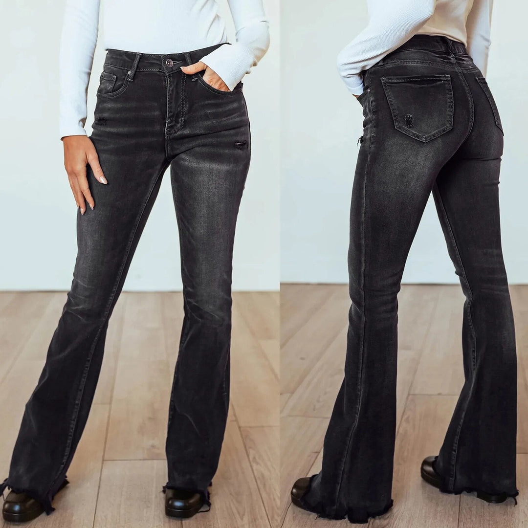 Classically elegant denim trousers