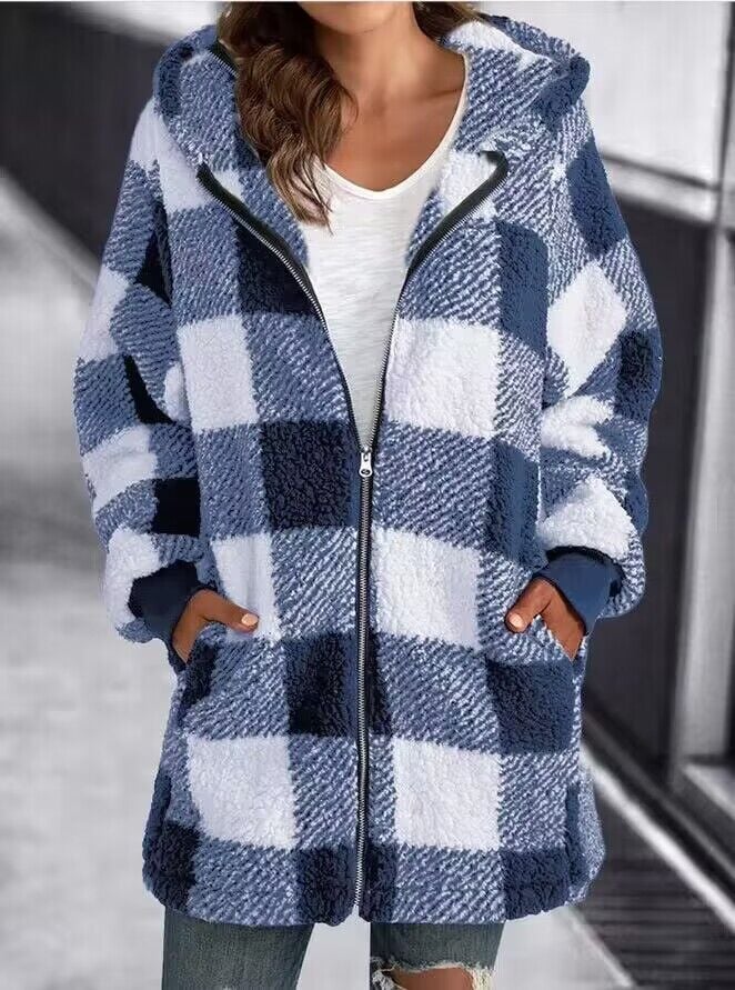 Georgia™ Loose checked oversized coat