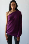 Asymmetrically draped jumper