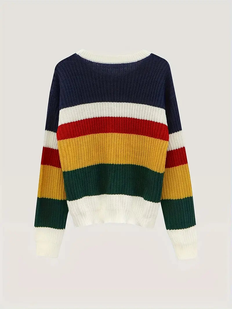 Knitted oversized jumper for women