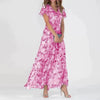 Long summer dress with floral pattern