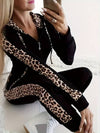 Leopard suit ladies two-piece