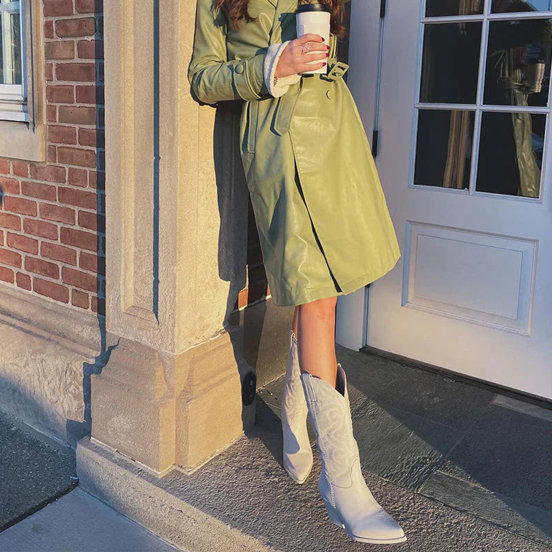 Fleur | Elegant metallic cowboy boots
