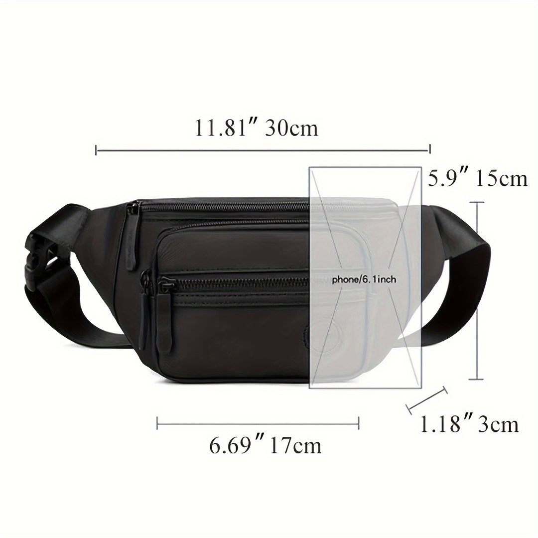 Men's Hip Bag | Multifunctional & Water Repellent | Outdoor & Sports | Nylon | Multiple Pockets