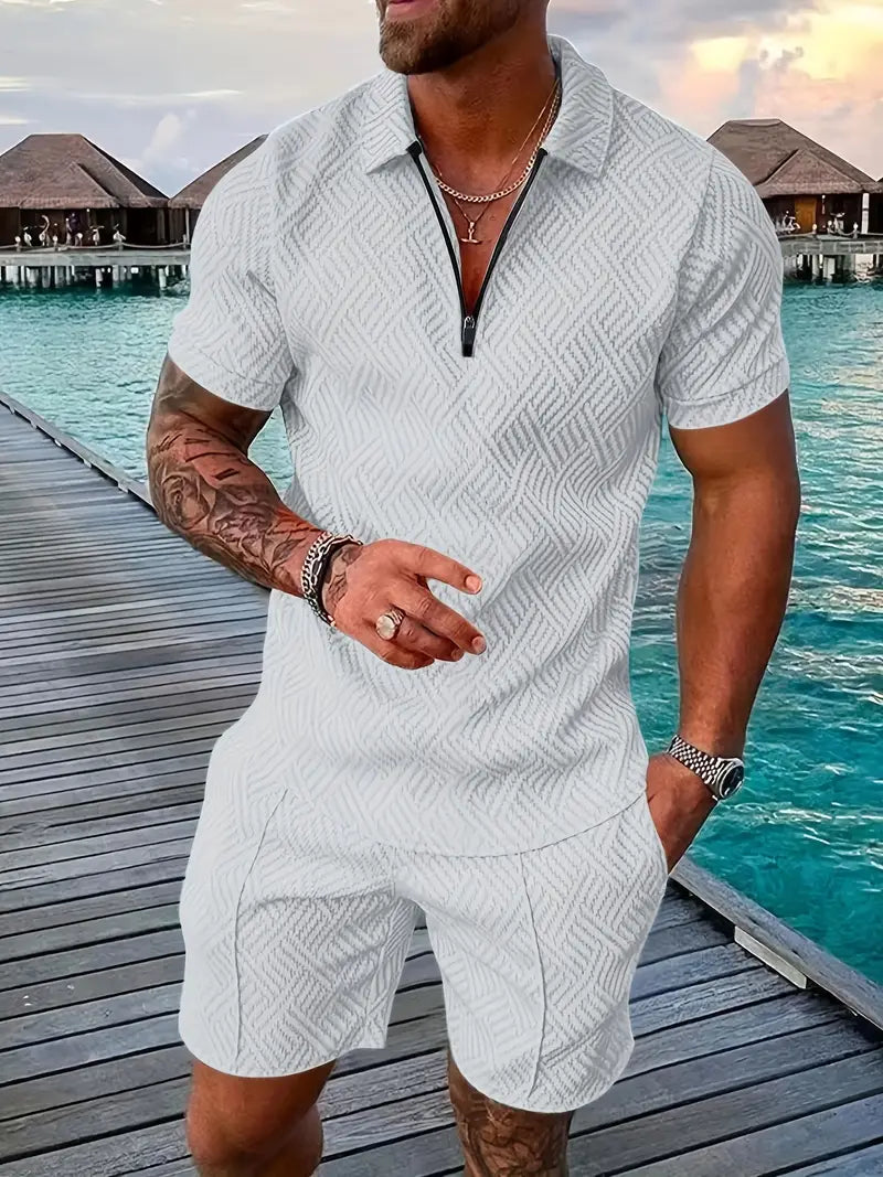 Men's Set | Polo Shirt & Shorts | Comfortable & Airy | For Summer & Leisure
