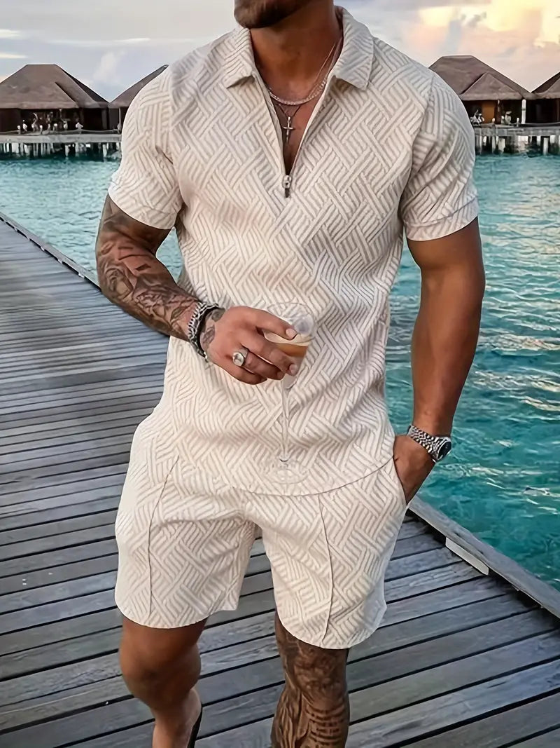 Men's Set | Polo Shirt & Shorts | Comfortable & Airy | For Summer & Leisure