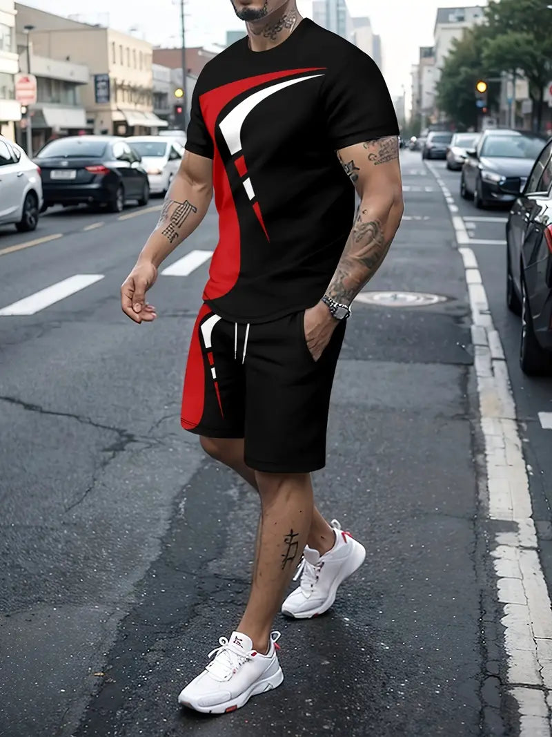 Men's Two-piece Set | T-shirt & Shorts | Casual & Comfortable