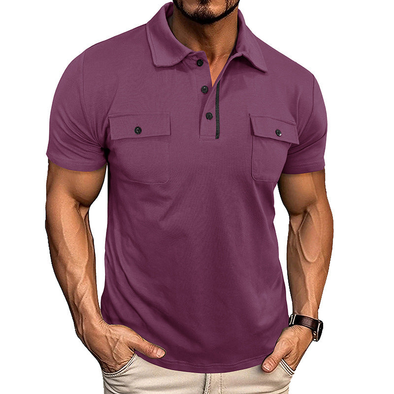 Men's Polo Shirt | Button-down & Reverse Collar | With Breast Pocket | Lightweight & Stylish