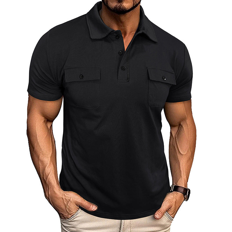 Men's Polo Shirt | Button-down & Reverse Collar | With Breast Pocket | Lightweight & Stylish