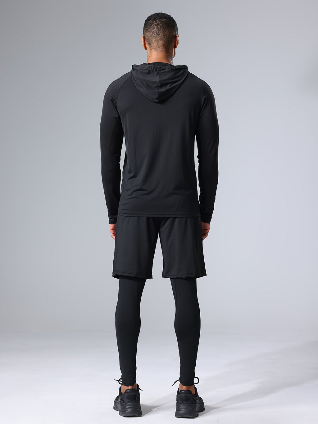 Men's Sportswear Set 4-Piece | Breathable & Quick-Drying | Skinny Fit | Solid Colour