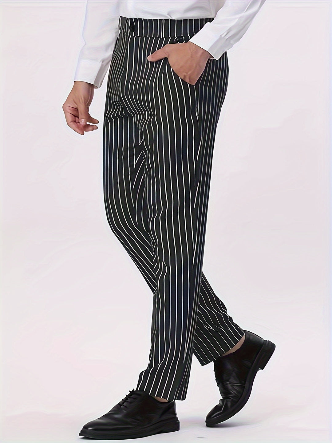 Men's Trousers | Striped & Casual | With Pockets & Comfortable Fit | Outdoor & Everyday