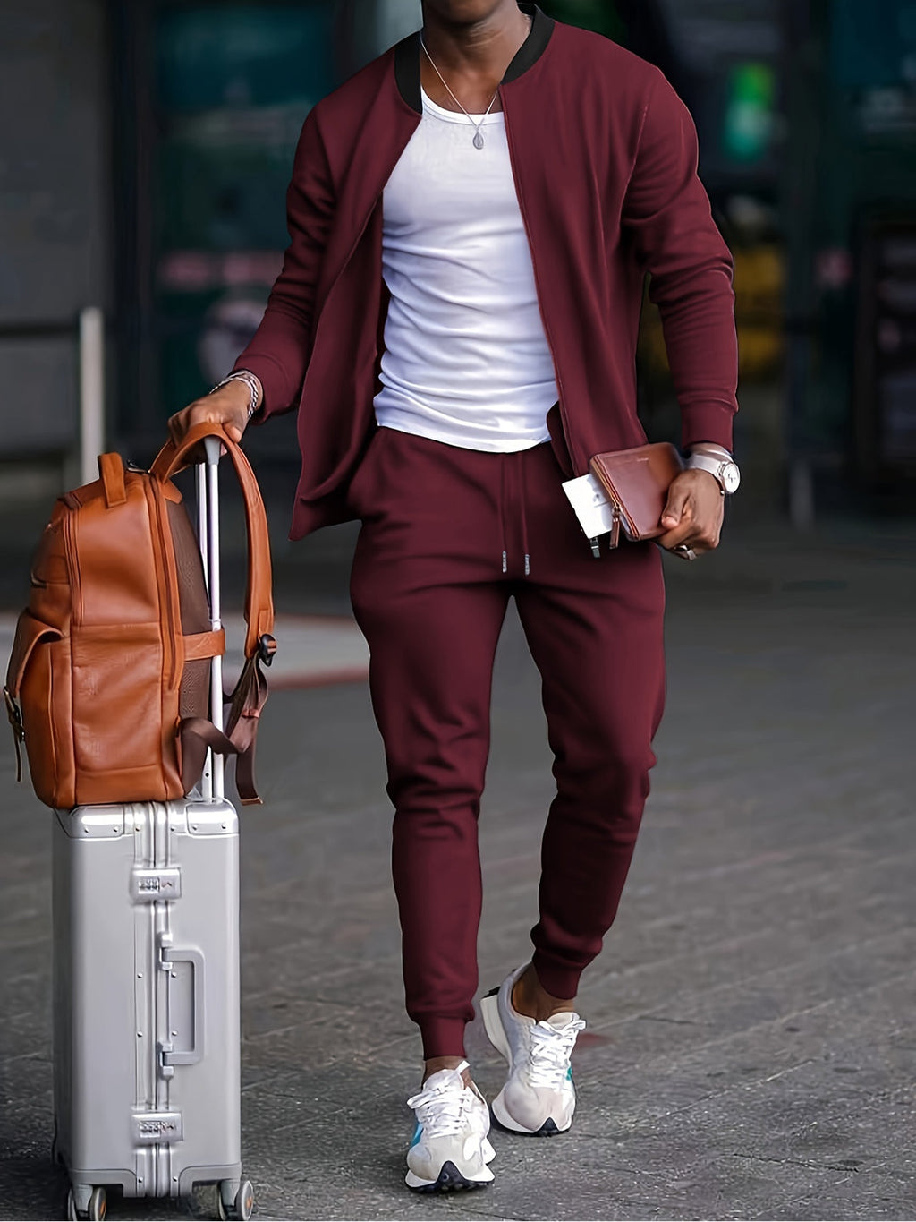 Men's Sporty Suit | Casual & Fashionable | Comfortable Fit | Solid Colour