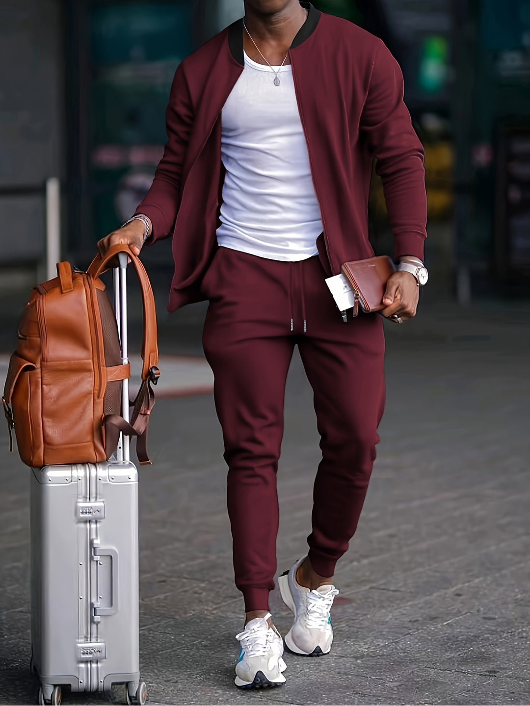 Men's Sporty Suit | Casual & Fashionable | Comfortable Fit | Solid Colour