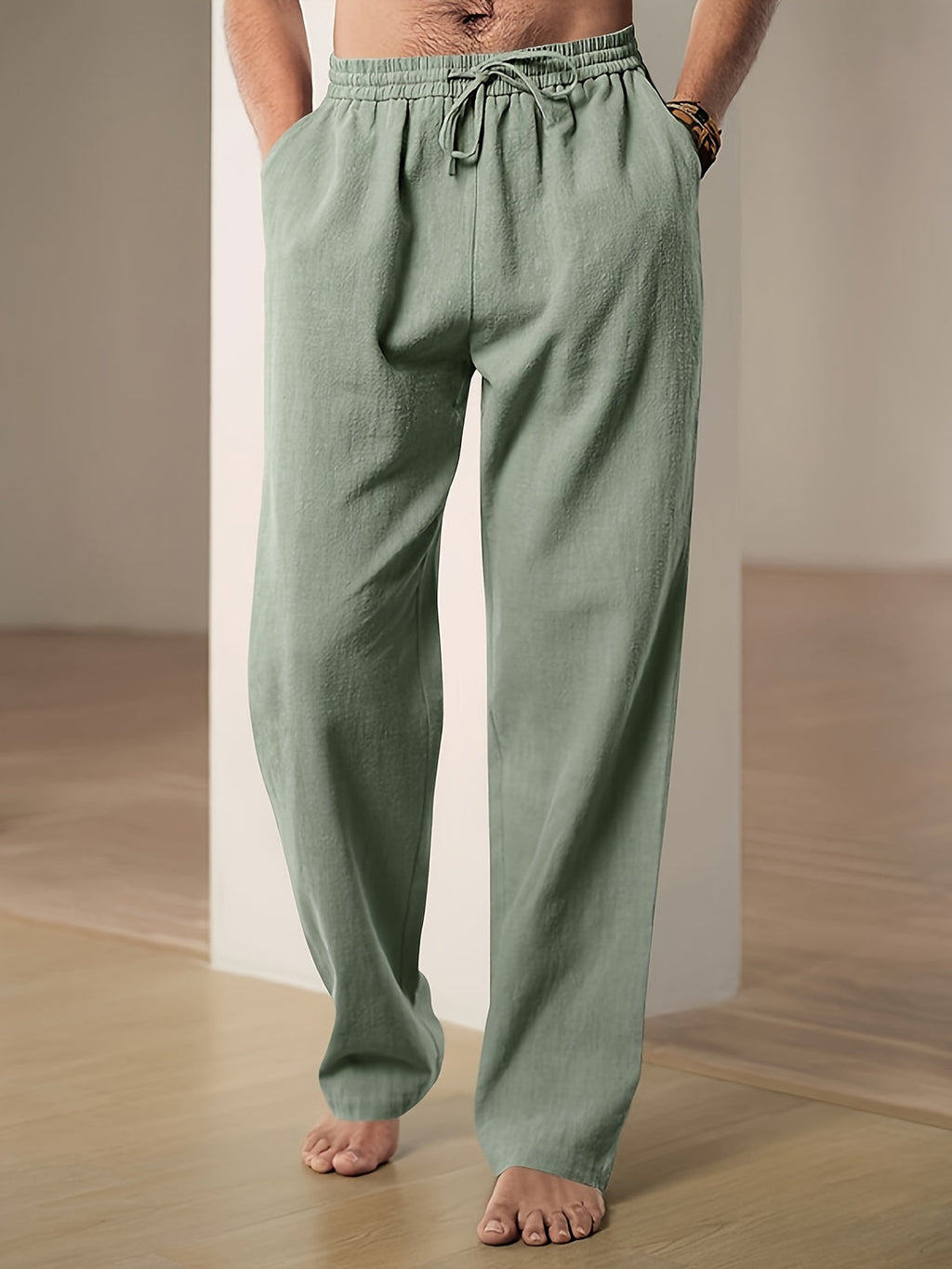 Men's casual linen trousers with breathable comfort and timeless style | Teun