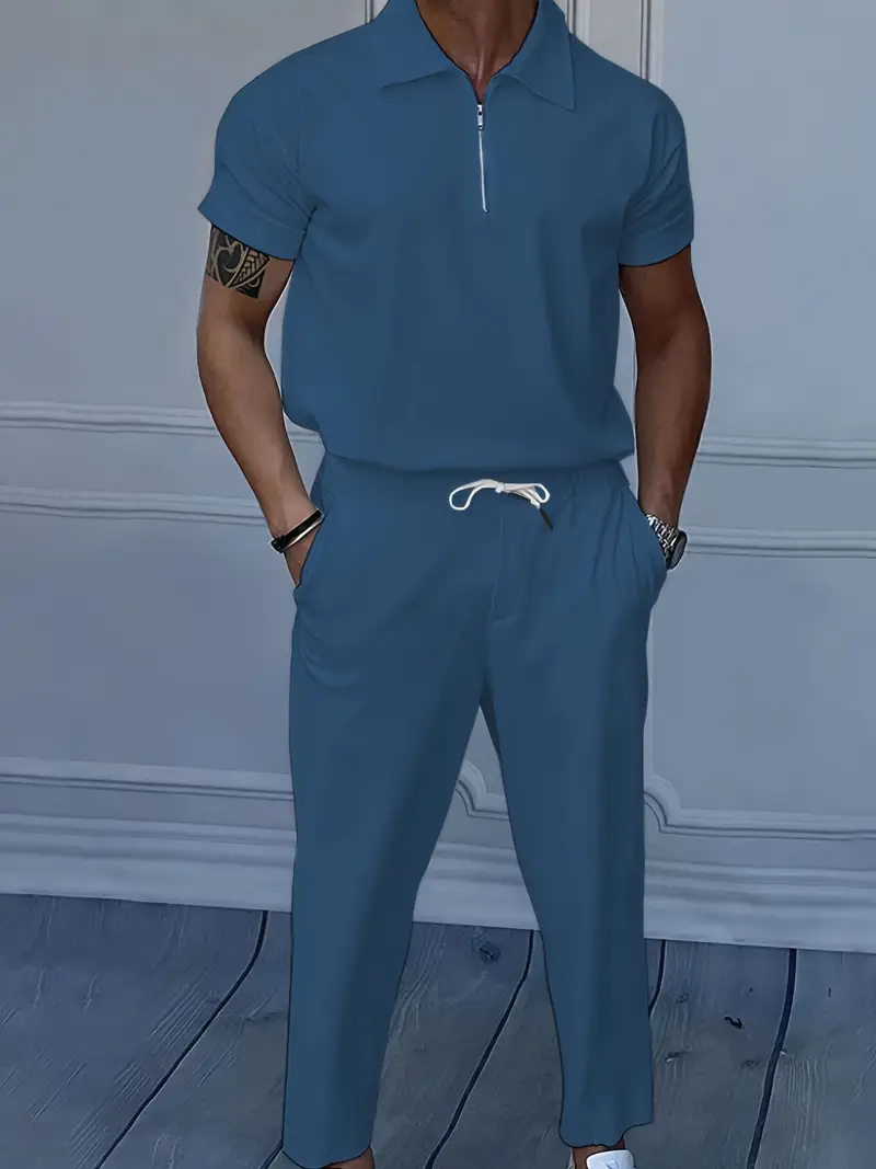Stylish and versatile 2-piece casual set for men with sporty look | Thijmen