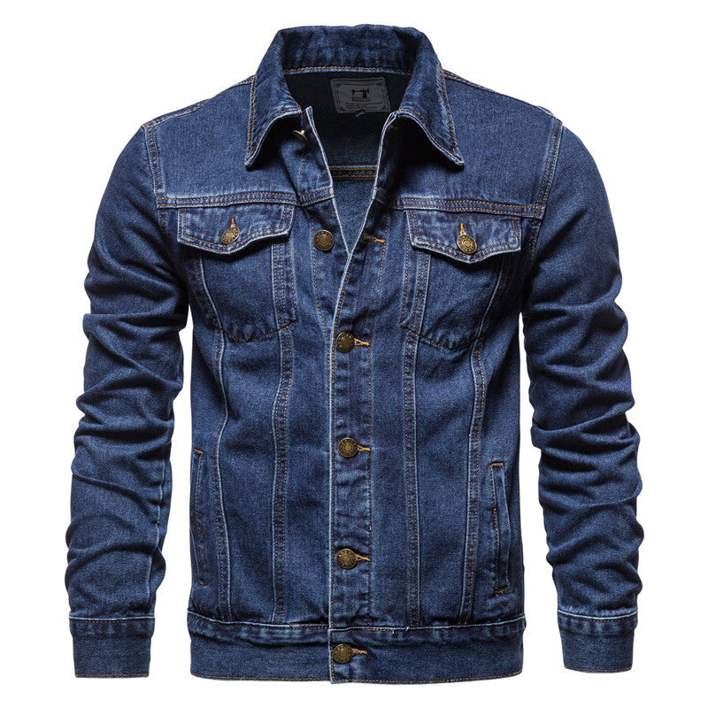 Classic men's denim jacket with laid-back charm and timeless style | Mats