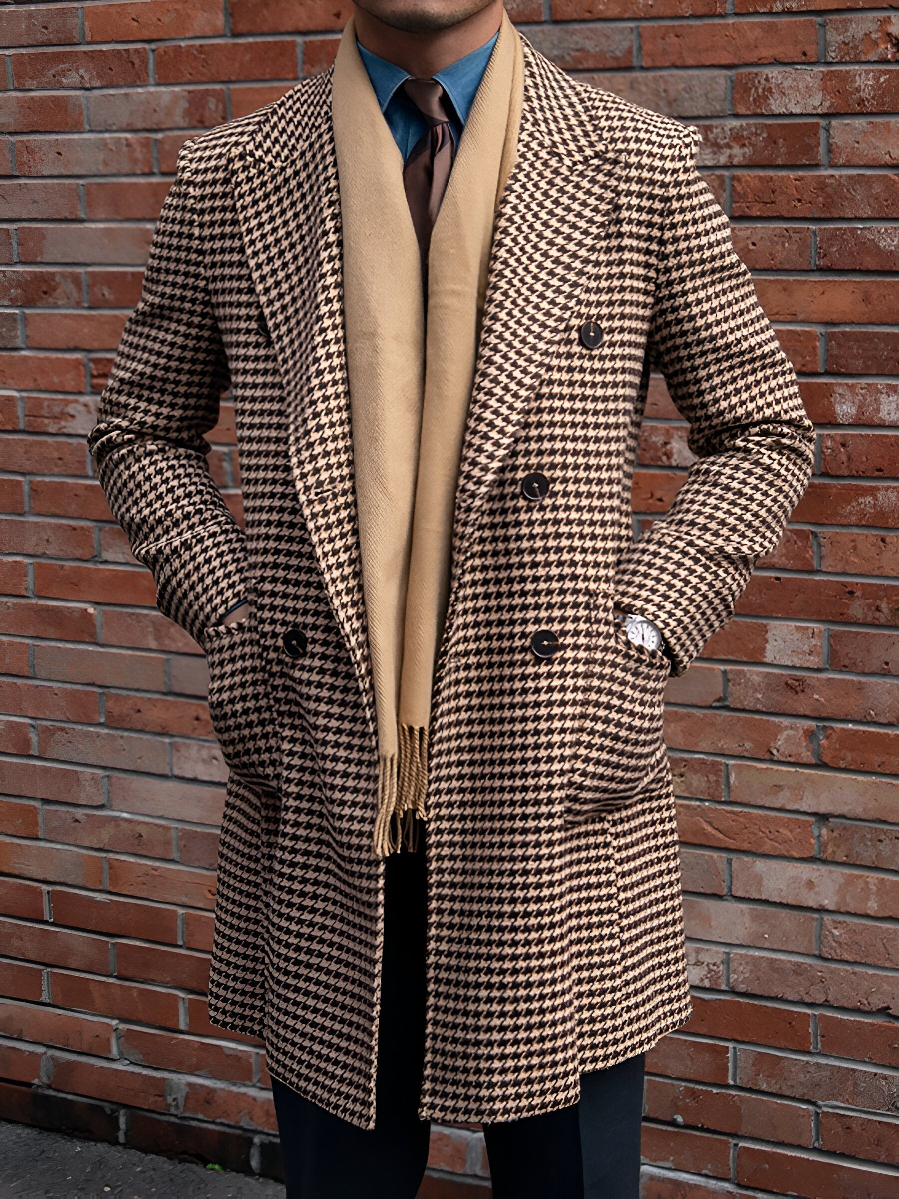 Cosy and classic men's long coat with vintage charm and ultimate comfort | Bass