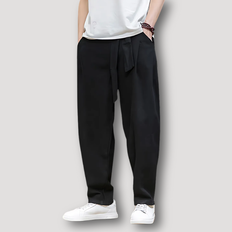 Casual Loose Fit Cotton Trousers with Elastic Waistband for Ultimate Comfort | Joost