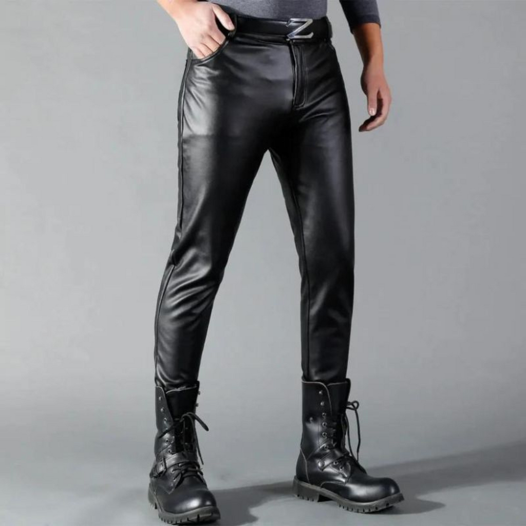Premium Stretch leather trousers for men with versatile comfort and timeless design | Hidde