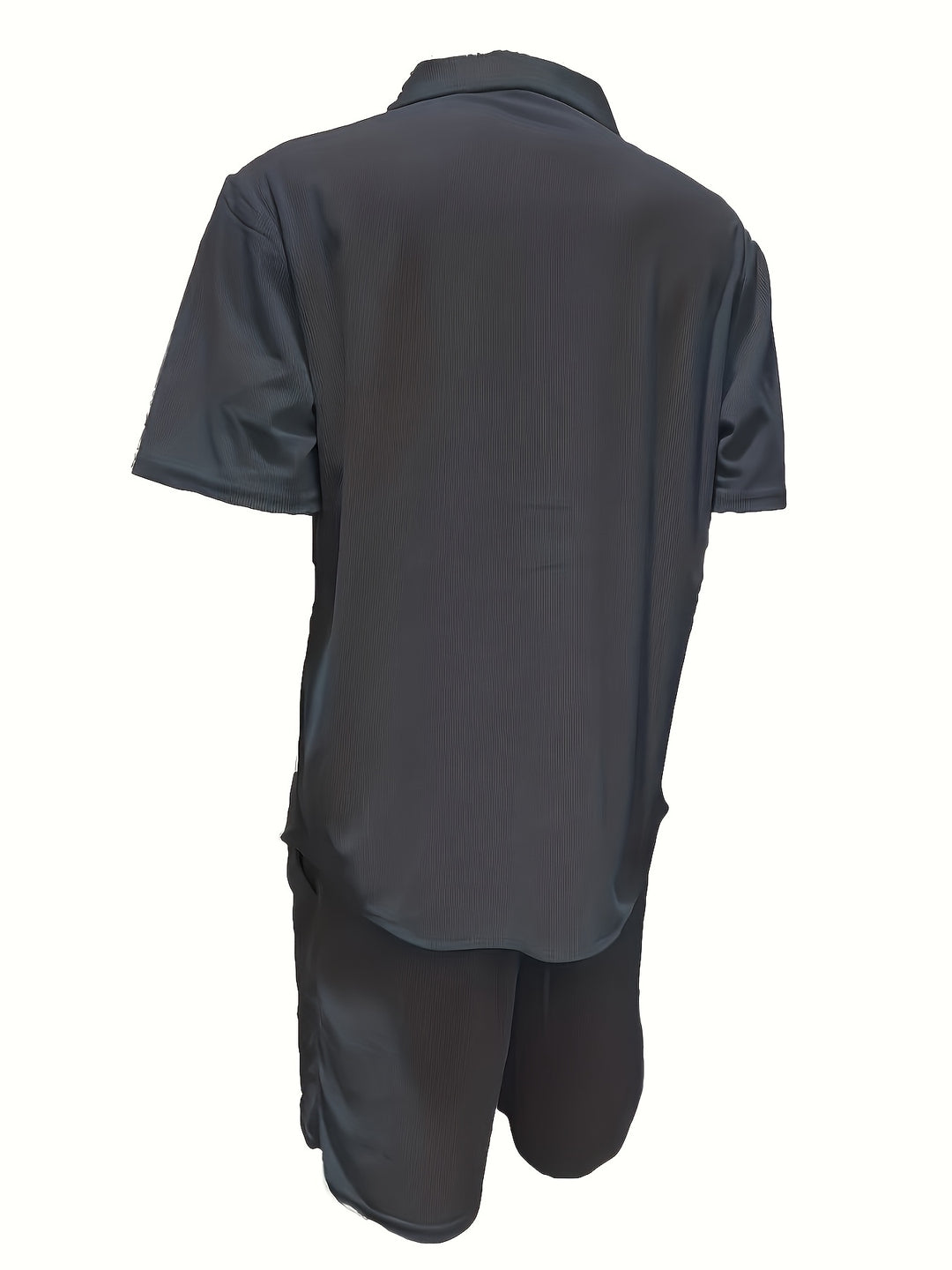 Men's Suit Set | Short sleeves & Drawstring trousers | Light & Breathable | Polyester