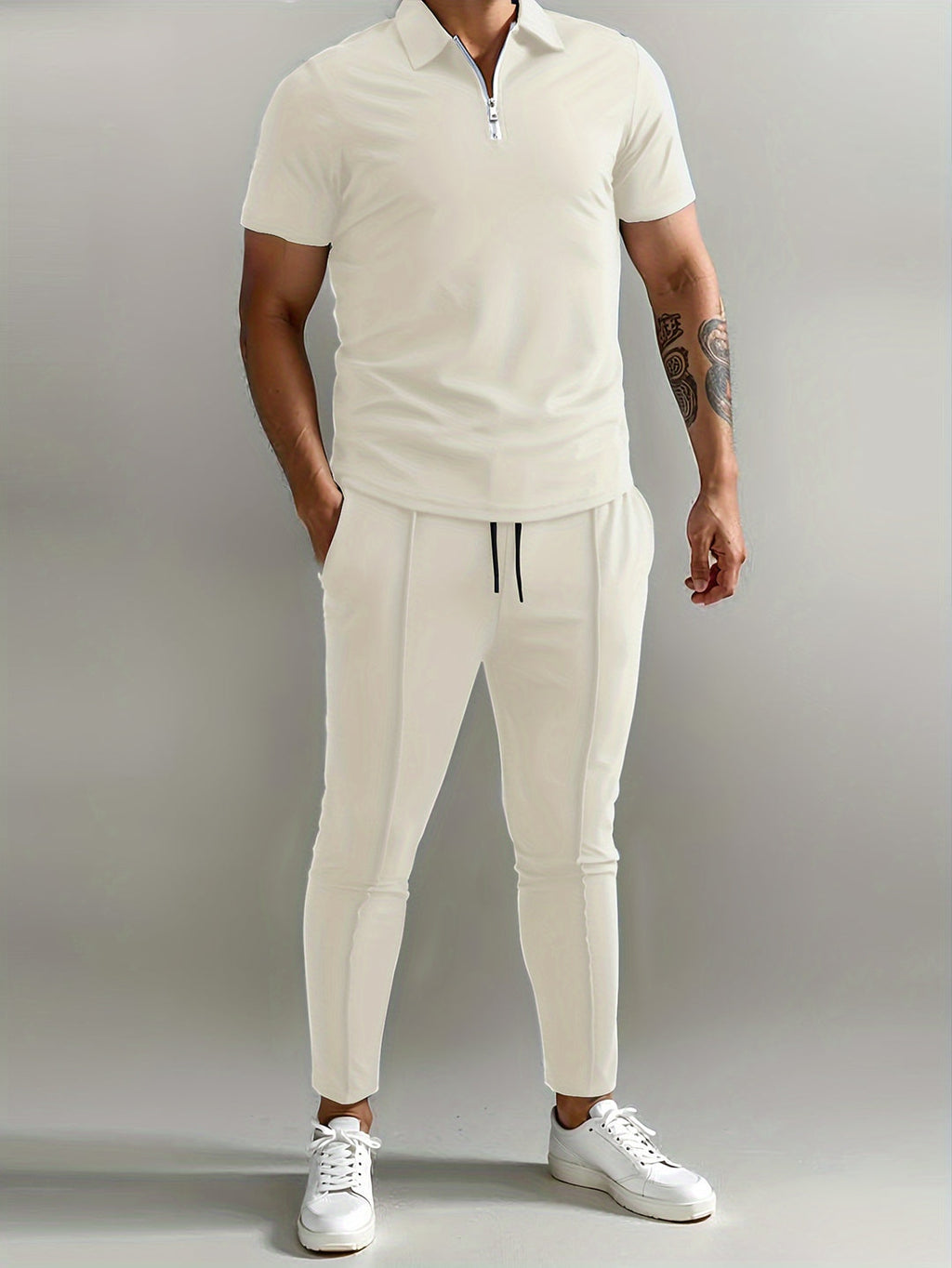 Men's Joggers Set | Slim-Fit & Breathable | Short Sleeve | Summer Outfit