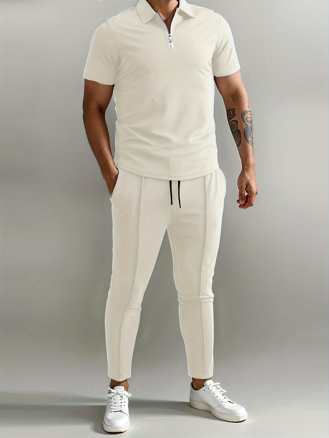 Men's Joggers Set | Slim-Fit & Breathable | Short Sleeve | Summer Outfit