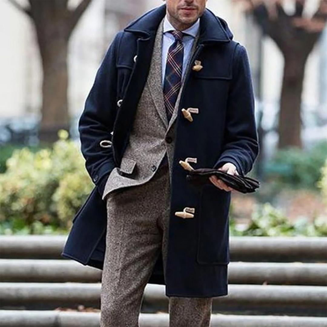 Classic wool Duffel Jacket For Men with timeless look and relaxed fit | Tim