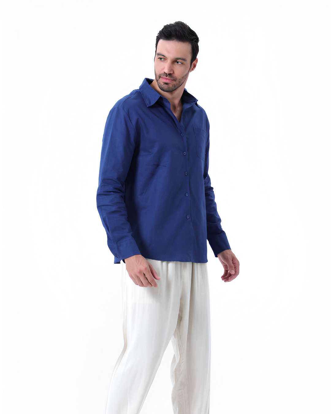 Men's summer set | Linen shirt, casual trousers & suede shoes | Beach to dinner look