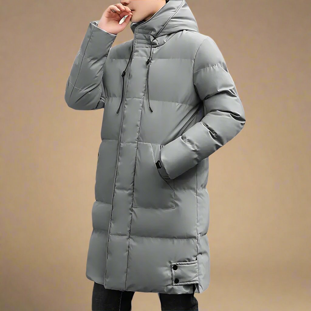 Casual and warm men's long waterproof jacket with ultimate warmth and winter protection | Maxime