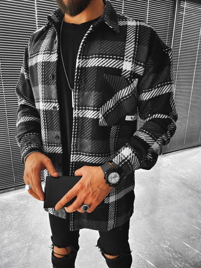 Men's - Checked Casual Shirt - Polyester - Single-Breasted Spring Style