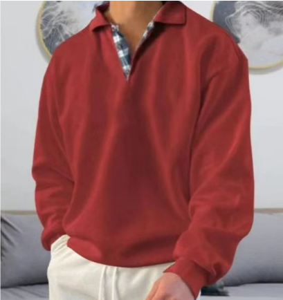 Cozy men's long-sleeved shirt for casual elegance and relaxed style | Thijn
