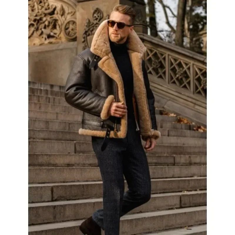 Leather Pilot Jacket | Iconic & Timeless Style | Warm Sherpa Lined & Durable Genuine Leather