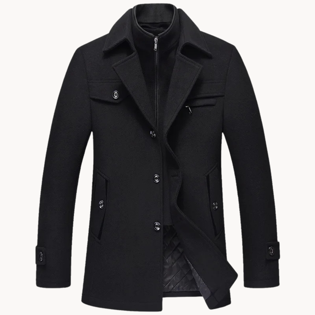 Elegant wool coat for men with timeless warmth and ultimate comfort | Ezra
