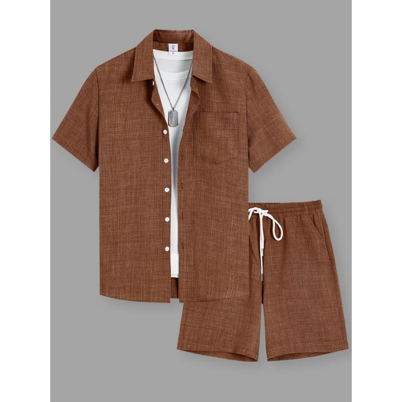 Men's Summer Set | Short-Sleeve Shirt & Shorts | Comfortable & Casual