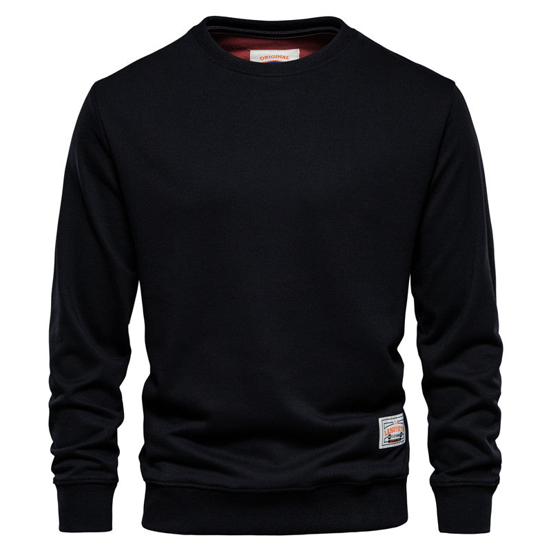 Men's - Casual Crew Neck Sweatshirt - Polyester -  Sporty Polyester Style