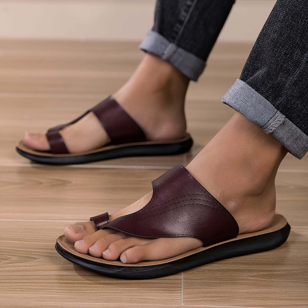 Men's Slippers | Anti-slip & Lightweight | Comfortable Thick Sole | PU & Rubber