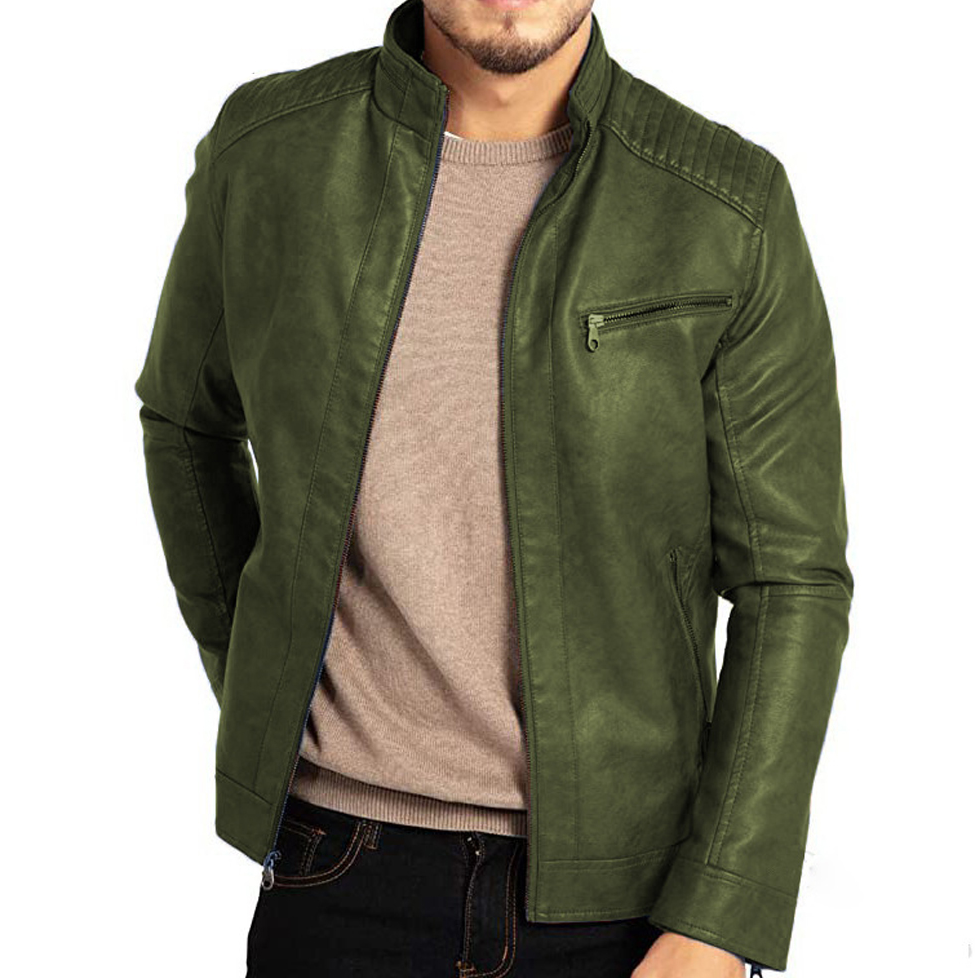 Bold and stylish leather jacket for men with timeless look and sophisticated elegance | Mohammed