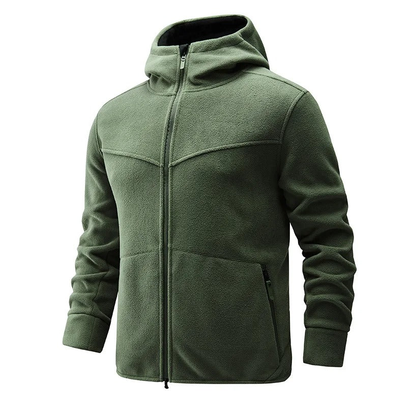 Cozy hooded fleece jacket for men with ultimate warmth and wind protection | Wessel