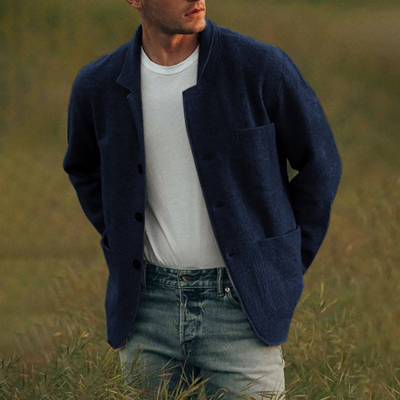 Cozy knit jacket for men with casual elegance and warm comfort | Kees