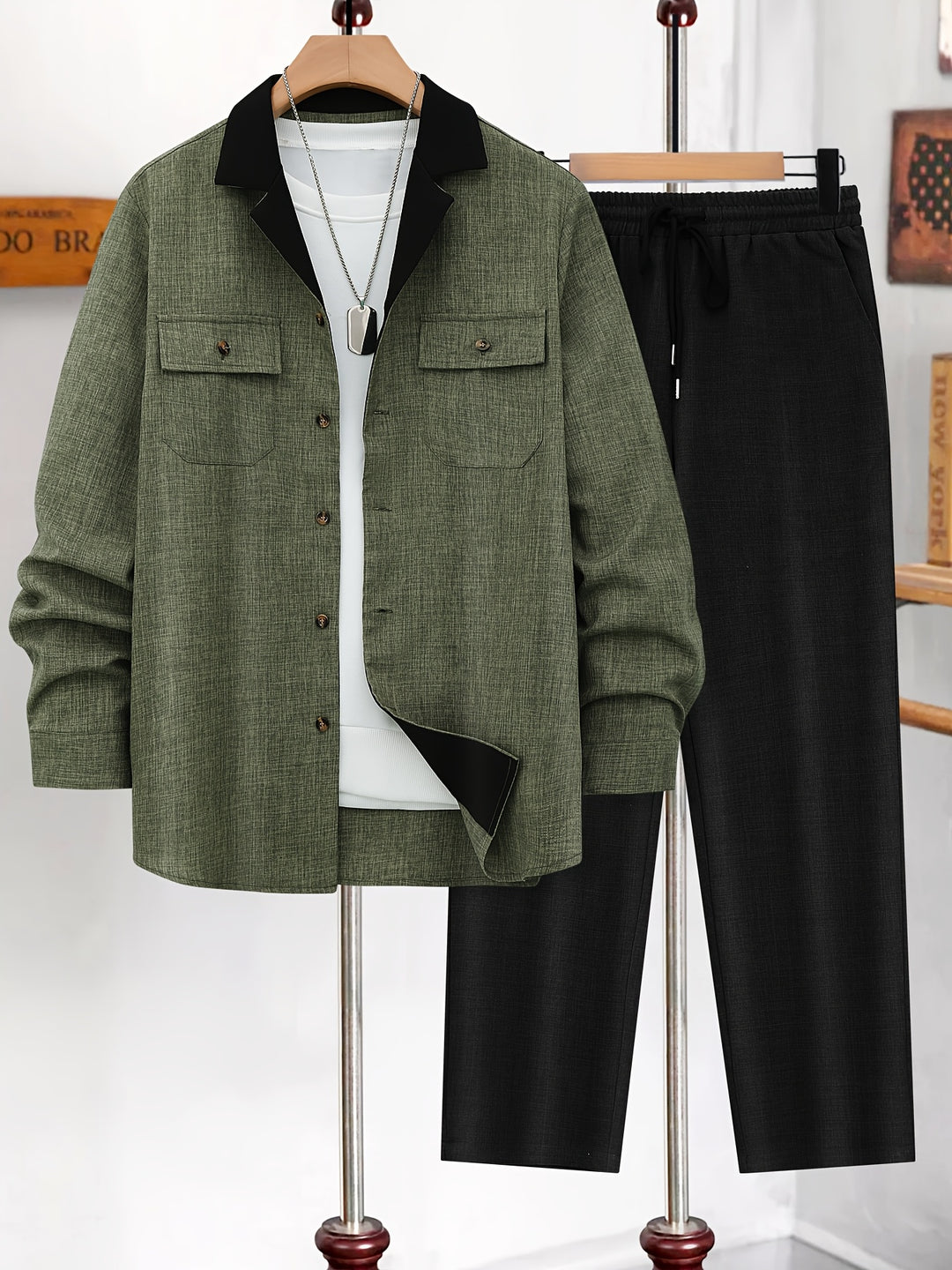 Men's Set | Stylish & Comfortable | Lightweight Top & Pants | Casual 2-Piece