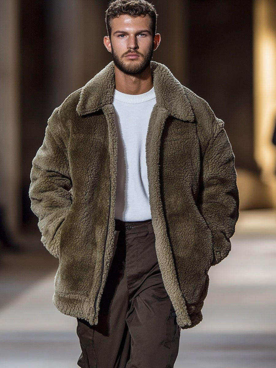 Luxury Teddy fur jacket for men with ultimate warmth and timeless comfort | Jelte