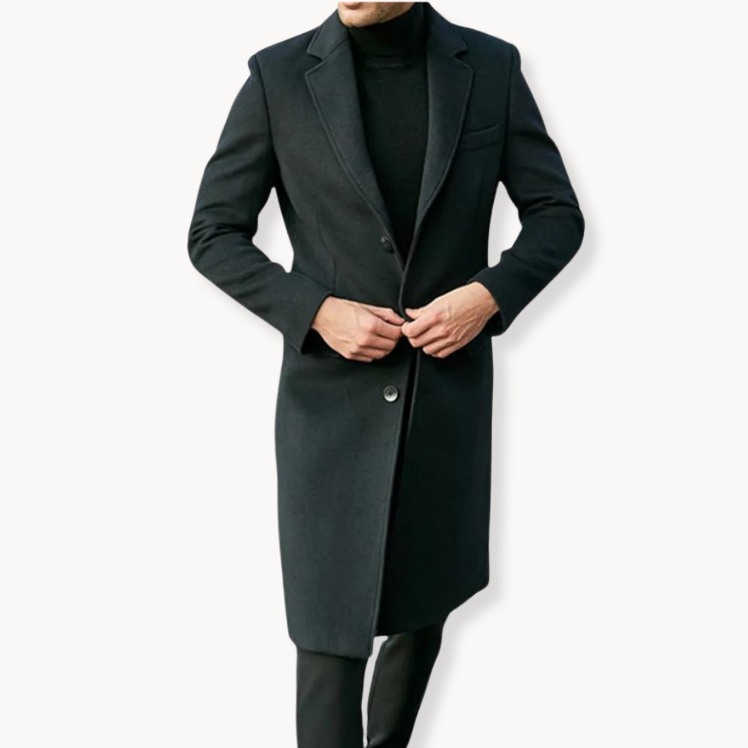 Elegant men's overcoat of premium quality and timeless appeal | Daan