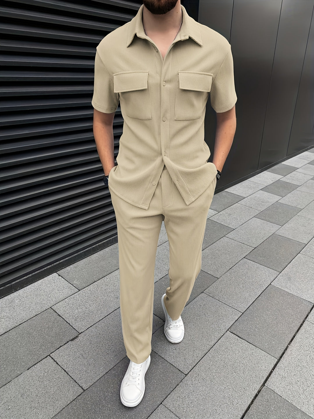 Corduroy Set | Refined & Trendy | Button-Up Shirt & Tailored Trousers | Men's