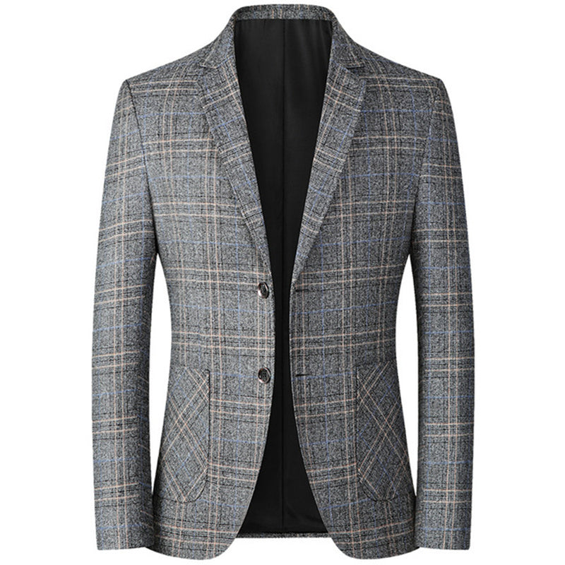 Classic Slim Fit checked blazer for men with British charm and timeless elegance | Bass