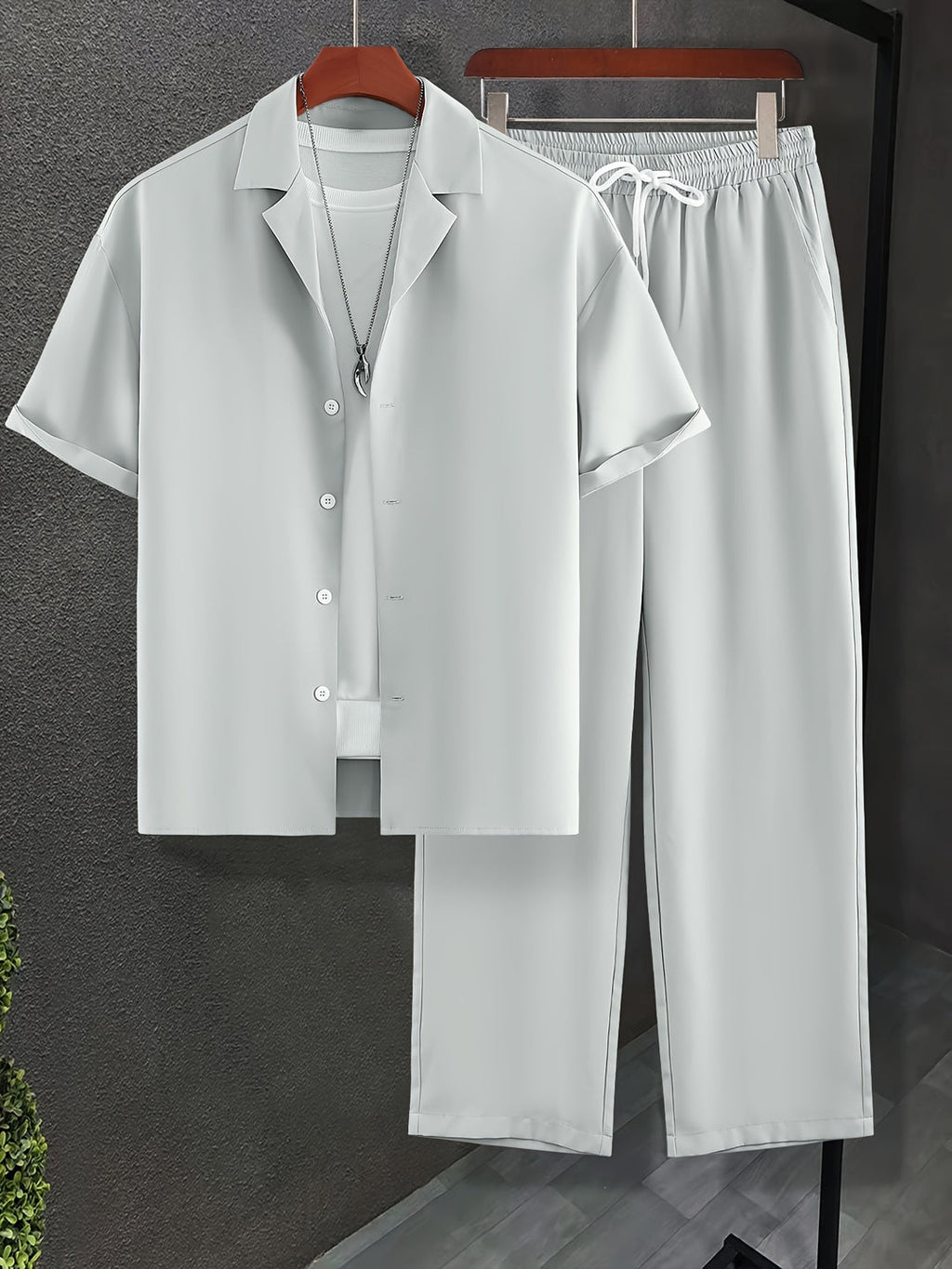 Men's Summer Set | Loose-fitting Lapel Shirt & Pants | Trendy & Versatile